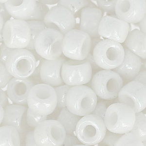 Matubo 7/0 Seed Beads - 3.5 mm Chalk White Ceramic Look x 10 g