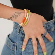 19x5mm Opaque acrylic tube beads - Lie de vin x10