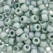 Matubo 7/0 Seed Beads - 3.5 mm Opaque Green Ceramic Look x 10 g