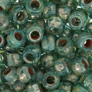 Matubo 7/0 Seed Beads - 3.5 mm Aquamarine Picasso x 10 g