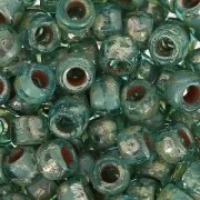 Matubo 7/0 Seed Beads - 3.5 mm Aquamarine Picasso x 10 g