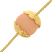 6mm Flower Beads caps 8 petals - Gold Tone x20