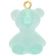 24x17mm Clear Acrylic Teddy Bear Charm - Blue x1|raw }}