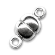 Magnetic clasp 11x5 mm rhodium tone x1
