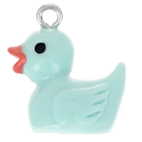 19x16mm Resin duck charm - Water green x1