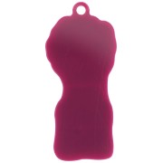 48.5x22mm Plexiglas closed fist pendant - Girl Power - Plum - White x1