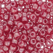 Matubo 7/0 Seed Beads - 3.5 mm Milky Red Luster x 10 g