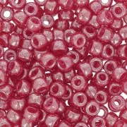 Matubo 7/0 Seed Beads - 3.5 mm Milky Red Luster x 10 g