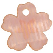 12mm Plexiglas Star Flower Charm - Salmon - Brown x1