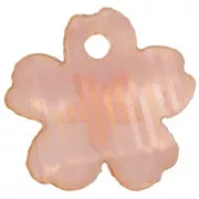 12mm Plexiglas Star Flower Charm - Salmon - Brown x1