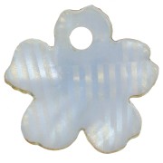 12mm Plexiglas flower charm with star pattern - Blue - Mustard x1