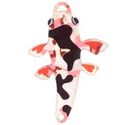 64x31mm Plexiglas Koi carp pendant to assemble - Red - black x1