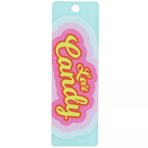 60x20mm Plexiglas Chewing gum rectangle pendant - Love Candy Blue - Pink x1