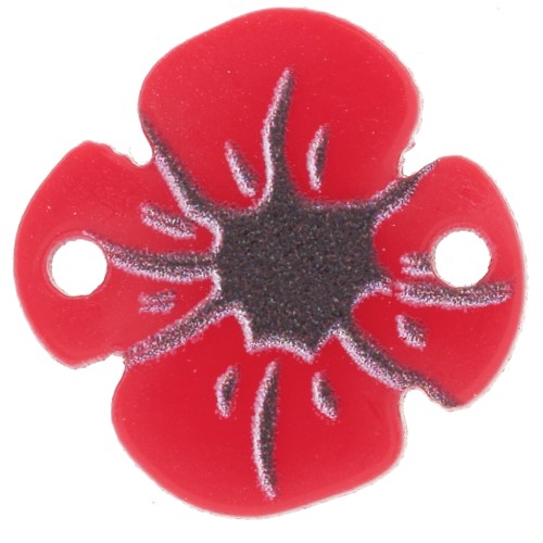 16mm Plexiglas Poppy Spacer - Red x1