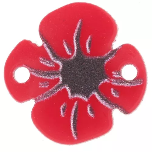 16mm Plexiglas Poppy Spacer - Red x1