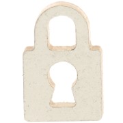 15x10mm Plexiglas Padlock Charm - Gold x1