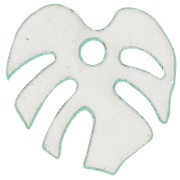 13mm Plexiglas monstera leaf charm - Green x1