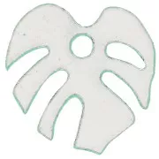 13mm Plexiglas monstera leaf charm - Green x1