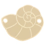 19.5x15mm Plexiglas shell spacer - Mirror effect - Gold x1|raw }}