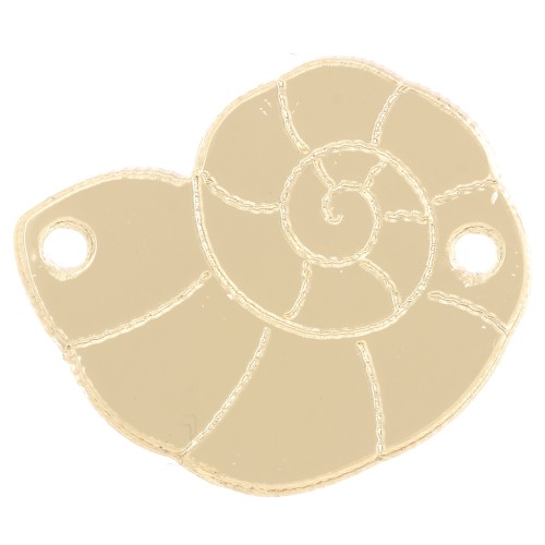 19.5x15mm Plexiglas shell spacer - Mirror effect - Gold x1