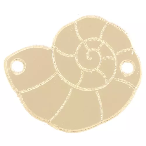 19.5x15mm Plexiglas shell spacer - Mirror effect - Gold x1