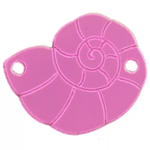 19.5x15mm Plexiglas shell spacer - mirror effect - Pink x1