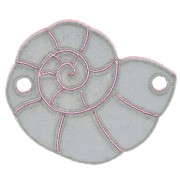 19.5x15mm Plexiglas shell spacer - mirror effect - Pink x1