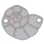 19.5x15mm Plexiglas shell spacer - mirror effect - Pink x1
