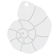 38x30mm Plexiglas shell pendant - mirror effect - Blue x1