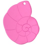 38x30mm Plexiglas shell pendant - mirror effect - Pink x1|raw }}