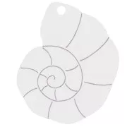 38x30mm Plexiglas shell pendant - mirror effect - Pink x1