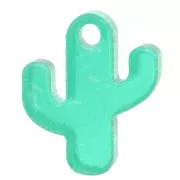 15x12mm Plexiglas Cactus Charm - Green x1
