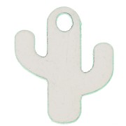 15x12mm Plexiglas Cactus Charm - Green x1