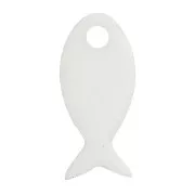 14x6mm Plexiglas Fish charm - Imitation Mother-of-Pearl x1