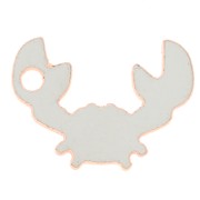 12x16.5mm Plexiglas Crab charm - Salmon x1
