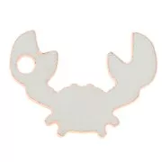 12x16.5mm Plexiglas Crab charm - Salmon x1