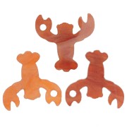 16mm Plexiglas lobster charm - Marbled Orange x1