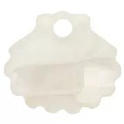 12x14mm Plexiglas Shell Charm - Imitation Mother-of-Pearl x1