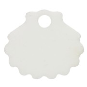 12x14mm Plexiglas Shell Charm - Imitation Mother-of-Pearl x1