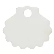 12x14mm Plexiglas Shell Charm - Imitation Mother-of-Pearl x1