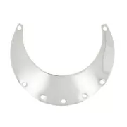 7 holes Spacer 35x22 mm rhodium tone x1