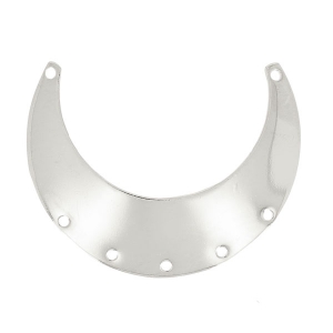 7 holes Spacer 35x22 mm rhodium tone x1