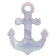 15.5x12mm Plexiglas anchor charm - Purple marbled x1|raw }}