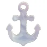 15.5x12mm Plexiglas anchor charm - Purple marbled x1