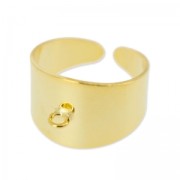 large ring with 1 loop Fine gold plated x1|raw }}