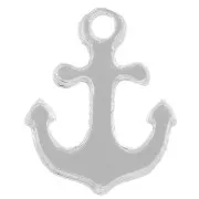 15.5x12mm Plexiglas anchor charm - mirror effect - Silver Tone x1