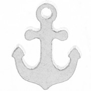 15.5x12mm Plexiglas anchor charm - mirror effect - Silver Tone x1