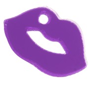 10x17mm Plexiglas mouth charm - mirror effect - Violet x1