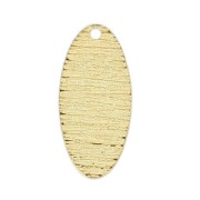 oval Sequin with texture 18 mm fine Gold plated x1|raw }}