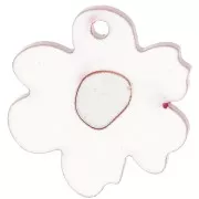 18.5mm Two-tone Plexiglas flower charm - Mirror effect - Red - Orange x1